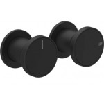 Shower tap Wall-mounted external part 2 holes 2 way material: Brass mixer without hand shower, hose and holder Matte Black, color: Black surface: Matt Wall-mounted - external part