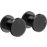 Shower tap Wall-mounted external part 2 holes 2 way material: Brass mixer without hand shower, hose and holder Black Metal PVD, color: Black surface: Glossy Wall-mounted - external part