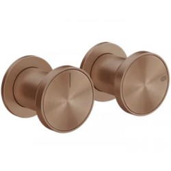 Shower tap Wall-mounted external part 2 holes 2 way material: Brass mixer without hand shower, hose and holder Copper Brushed Pvd, color: Bronze surface: Brushed Wall-mounted - external part