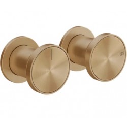 Shower tap Wall-mounted external part 2 holes 2 way material: Brass mixer without hand shower, hose and holder Warm Bronze Brushed PVD, color: Bronze surface: Brushed Wall-mounted - external part