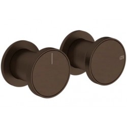 Shower tap Wall-mounted external part 2 holes 2 way material: Brass mixer without hand shower, hose and holder Dark Bronze, color: Bronze surface: Brushed Wall-mounted - external part