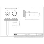 Wash basin tap Wall-mounted - external part 2 holes mixer Without waste, color: Gold 20,1cm Brass Brushed Pvd material: Brass surface: Brushed Wall-mounted - external part