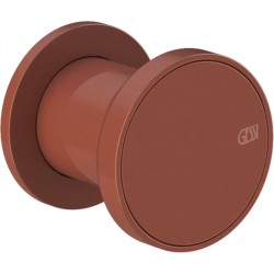 Shower tap Wall-mounted external part 1 hole 1 way material: Brass mixer without hand shower, hose and holder Glossy Coral, color: Brick surface: Glossy Wall-mounted - external part