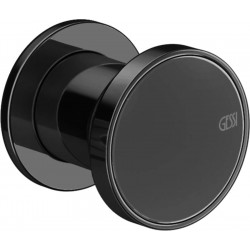 Shower tap Wall-mounted external part 1 hole 1 way material: Brass mixer without hand shower, hose and holder Black Metal PVD, color: Black surface: Glossy Wall-mounted - external part