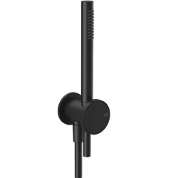 Shower head W/ hose, holder and outlet elbow 1 jet 1,50m Matte Black, color: Black surface: Matt Hand showers