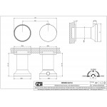 Shower tap Wall-mounted external part 2 holes 2 way material: Brass thermostatic without hand shower, hose and holder Finox Brushed Nickel PVD, color: Chrome surface: Brushed Wall-mounted - external part