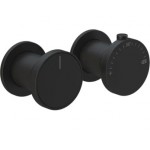 Shower tap Wall-mounted external part 2 holes 2 way material: Brass thermostatic without hand shower, hose and holder Matte Black, color: Black surface: Matt Wall-mounted - external part