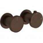 Shower tap Wall-mounted external part 2 holes 2 way material: Brass thermostatic without hand shower, hose and holder Dark Bronze, color: Bronze surface: Brushed Wall-mounted - external part