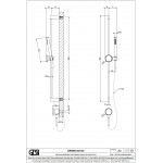 Shower slider rail 80cm material: Brass Copper Brushed Pvd with hand shower, hose & outlet elbow, color: Bronze surface: Brushed Shower slider rails