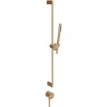 Shower slider rail 80cm material: Brass Warm Brushed Pvd with hand shower, hose & outlet elbow, color: Bronze surface: Brushed Shower slider rails Shower slider rail 80cm material: Brass Warm Brushed Pvd with hand shower, hose & outlet elbow, color: Bronze surface: Brushed Shower slider rails