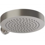 Shower head Wall-mounted 32x32 material: Brass, style: 1 spray Steel Brushed, color: Chrome surface: Brushed Overhead showers
