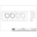 Shower tap Wall-mounted external part 2 way material: Brass thermostatic With plate with separate exits without hand shower, hose and holder Nickel PVD, color: Chrome surface: Glossy Wall-mounted - external part