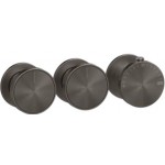 Shower tap Wall-mounted external part 2 way 3 holes material: Brass thermostatic with separate exits without hand shower, hose and holder Black Metal Brushed PVD, color: Black surface: Brushed Wall-mounted - external part