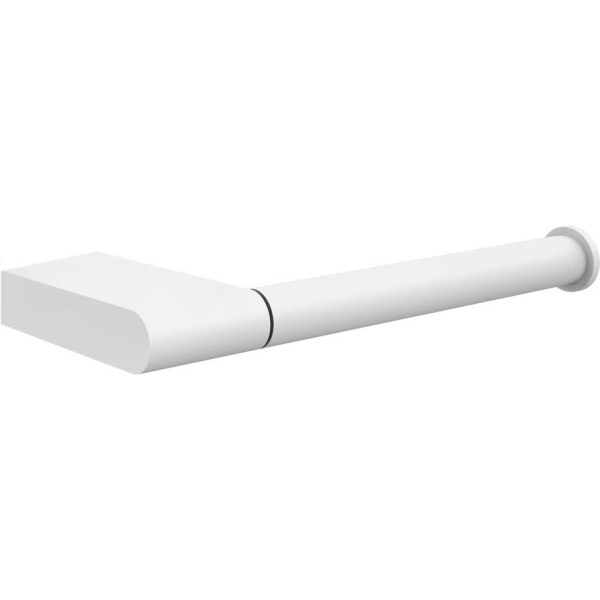 Paper holder no cover material: Brass Matte White, color: White surface: Matt Toilet paper holders