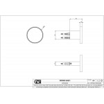 Hook Flat wall mounted material: Brass single Warm Bronze Pvd, color: Bronze surface: Glossy Hooks