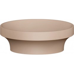 Washbasin Free standing 44,5x44,5x15 material: Crystal Plant Without hole Without overflow Matte Cipria, color: Beige surface: Matt Free standing