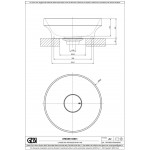 Νιπτήρας ελευθέρας τοποθέτησης 44,5x44,5x15 από crystal plant χωρίς οπή  χωρίς υπερχείλιση Matte Black, χρώμα: Μαύρο επιφάνεια: Ματ Ελευθέρας τοποθέτησης