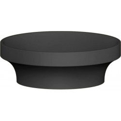 Washbasin Free standing 44,5x44,5x15 material: Crystal Plant Without hole Without overflow Matte Black, color: Black surface: Matt Free standing
