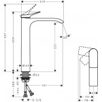 Μπαταρία νιπτήρος επικαθήμενη αναμεικτική από ορείχαλκο για νιπτήρα ελεύθερης τοποθέτησης χωρίς βαλβίδα 250, Υ30,9cm CoolStart, χρώμα: Χρωμέ επιφάνεια: Γυαλιστερή Επικαθήμενες