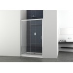 Shower enclosure Linear 168x185 6mm / 8mm sliding surface: Glossy, color: Chrome