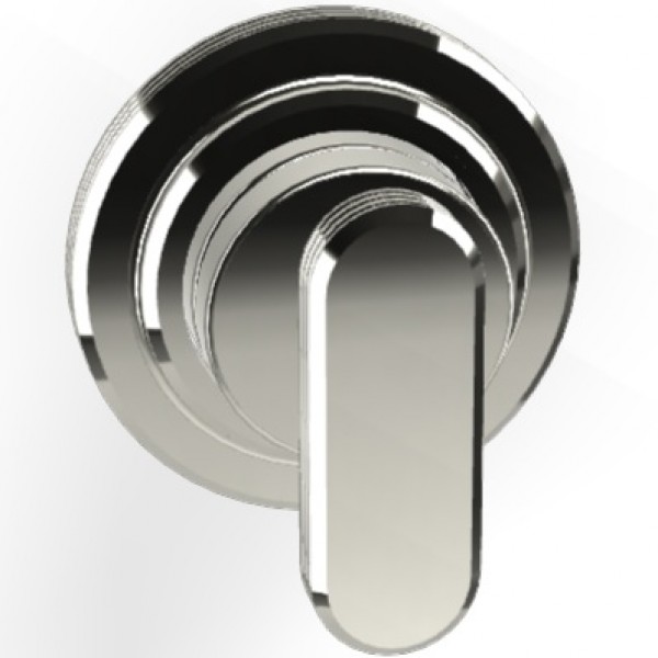 Shower tap Wall-mounted external part 1 hole 1 way material: Brass mixer without hand shower, hose and holder, color: Chrome surface: Glossy Wall-mounted - external part