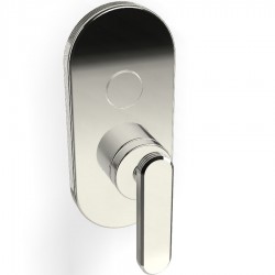 Shower tap Wall-mounted external part 2 way material: Brass mixer With plate without hand shower, hose and holder, color: Chrome surface: Glossy Wall-mounted - external part