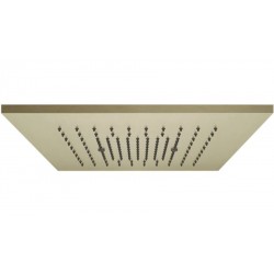 Κάλυμμα κεφαλής ντους Brass brushed 35x35 από ορείχαλκο, χρώμα: Χρυσό επιφάνεια: Βουρτσισμένη Κεφαλές ντους