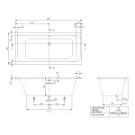Μπανιέρα υδρομασάζ ορθογώνια 170x80 από ακρυλικό επιφάνεια: Γυαλιστερή Rectangular White Alpin, χρώμα: Λευκό Ορθογώνιες