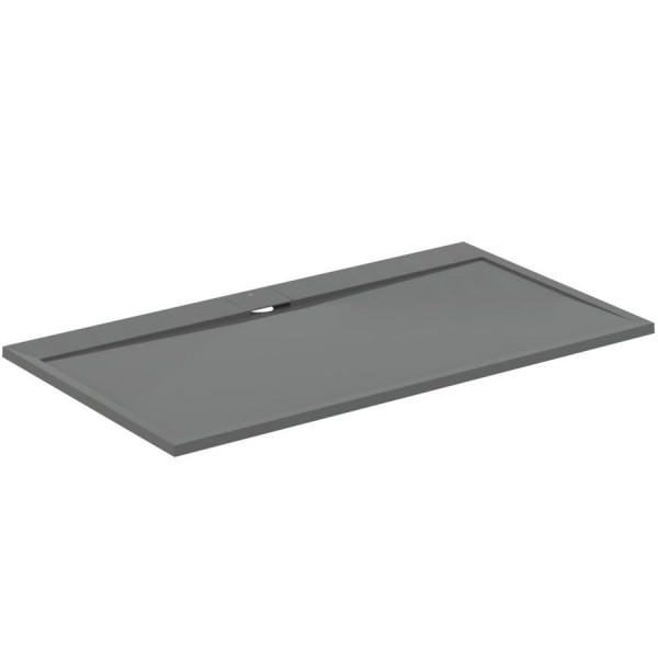 Ντουζιέρα ορθογώνια 180x100x3 από συνθετικό Concrete Grey, χρώμα: Γκρι επιφάνεια: Ματ Ορθογώνιες