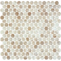 Mosaic 1,9x1,9 Spain, shape: Round 1st choice surface: Glossy, hue: Beige Mosaics