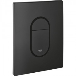 Πλακέτα εντοιχιζόμενου καζανακίου phantom black από ABS διπλής ενέργειας με πνευματικό μηχανισμό, χρώμα: Μαύρο επιφάνεια: Ματ Πλακέτες