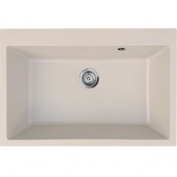 Νεροχύτης συνθετικός 76x50 χωρίς πάγκο ένθετος 1 γούρνα Beige, χρώμα: Μπεζ Συνθετικοί