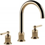 Wash basin tap Deck-mounted dual-level L size material: Brass Without waste, color: Bronze surface: Glossy Deck-mounted