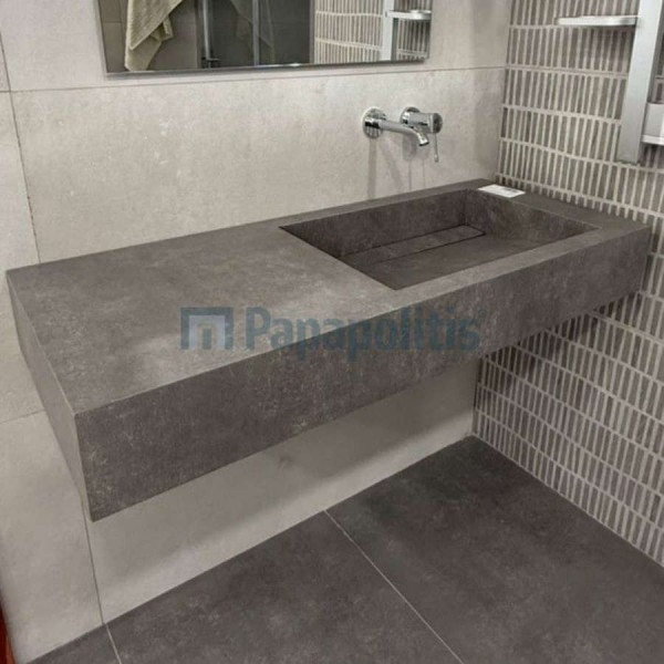 Πάγκος μπάνιου με νιπτήρα 120x50x16 από γρανίτη gres porcell.smaltato επιφάνεια: Ματ με 1 νιπτήρα, χρώμα: Γκρι Νιπτηροπάγκοι Πάγκος μπάνιου με νιπτήρα 120x50x16 από γρανίτη gres porcell.smaltato επιφάνεια: Ματ με 1 νιπτήρα, χρώμα: Γκρι Νιπτηροπάγκοι
