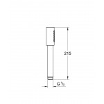 Τηλέφωνο ντους 1 ροής Brushed Nickel, χρώμα: Χρωμέ επιφάνεια: Βουρτσισμένη Τηλέφωνο ντους 1 ροής Brushed Nickel, χρώμα: Χρωμέ επιφάνεια: Βουρτσισμένη