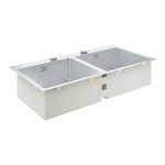 Sink Stainless (Steel) 102,4x51 material: Inox surface: Matt free nested 2 cabinet stainless steel, color: Chrome Stainless steel