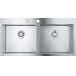 Sink Stainless (Steel) 102,4x51 material: Inox surface: Matt free nested 2 cabinet stainless steel, color: Chrome Stainless steel Sink Stainless (Steel) 102,4x51 material: Inox surface: Matt free nested 2 cabinet stainless steel, color: Chrome Stainless steel