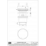 Βαλβίδα νιπτήρος, Stop&Go, 25-45mm, Finox Brushed Nickel PVD με υπερχείλιση από ορείχαλκο επιφάνεια: Βουρτσισμένη, χρώμα: Χρωμέ Βαλβίδες