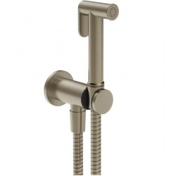 Σύστημα ντους μπιντέ επίτοιχο σταθερής θερμοκρασίας Push-Button Shut-Off, Finox Brushed Nickel PVD από ορείχαλκο, χρώμα: Χρωμέ επιφάνεια: Βουρτσισμένη Συστήματα ντους μπιντέ επίτοιχα