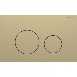 Πλακέτα εντοιχιζόμενου καζανακίου Round, Stainless steel Copper από inox διπλής ενέργειας μηχανικά με έλασμα, χρώμα: Μπρονζέ επιφάνεια: Βουρτσισμένη Πλακέτες