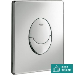 Πλακέτα εντοιχιζόμενου καζανακίου κατακόρυφη από ABS διπλής ενέργειας με πνευματικό μηχανισμό, χρώμα: Χρωμέ επιφάνεια: Γυαλιστερή