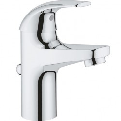 Wash basin tap Deck-mounted material: Brass mixer S size With pop-up waste set, color: Chrome surface: Glossy Deck-mounted