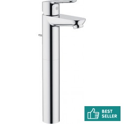 Μπαταρία νιπτήρος επικαθήμενη αναμεικτική από ορείχαλκο για νιπτήρα ελεύθερης τοποθέτησης με βαλβίδα pop-up  XL-Size, χρώμα: Χρωμέ επιφάνεια: Γυαλιστερή Επικαθήμενες