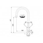 Kitchen tap Deck-mounted material: Inox with water filter Triflow, dual flow, (Franke Clear Water Set 285287 not included), color: Chrome surface: Brushed Deck-mounted Kitchen tap Deck-mounted material: Inox with water filter Triflow, dual flow, (Franke Clear Water Set 285287 not included), color: Chrome surface: Brushed Deck-mounted