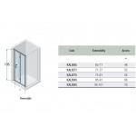 Shower enclosure Linear 85x195 6mm folding reversible, S85 (85-91), Crystal Clear, transparent crystal glass surface: Glossy, color: Chrome Linear