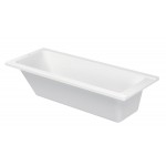 Bathtub Rectangular 170x70 material: Acrylic, color: White no grab bars surface: Glossy Rectangular