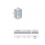 Shower enclosure Quadrant 77x77x195 6mm opening R80 (77-80), Crystal Clear, transparent crystal glass 6mm surface: Glossy, color: Chrome Quadrant Shower enclosure Quadrant 77x77x195 6mm opening R80 (77-80), Crystal Clear, transparent crystal glass 6mm surface: Glossy, color: Chrome Quadrant