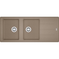 Sink Granite 116x50 left / right nested 2 cabinet, color: Brown Granite
