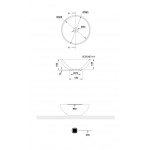 Νιπτήρας ελευθέρας τοποθέτησης 39,5x39,5x15 από πορσελάνη χωρίς οπή  χωρίς υπερχείλιση, χρώμα: Λευκό επιφάνεια: Γυαλιστερή Ελευθέρας τοποθέτησης