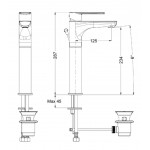 Wash basin tap Deck-mounted for free-standing washbasin material: Brass mixer With pop-up waste set, color: Chrome surface: Glossy Deck-mounted Wash basin tap Deck-mounted for free-standing washbasin material: Brass mixer With pop-up waste set, color: Chrome surface: Glossy Deck-mounted